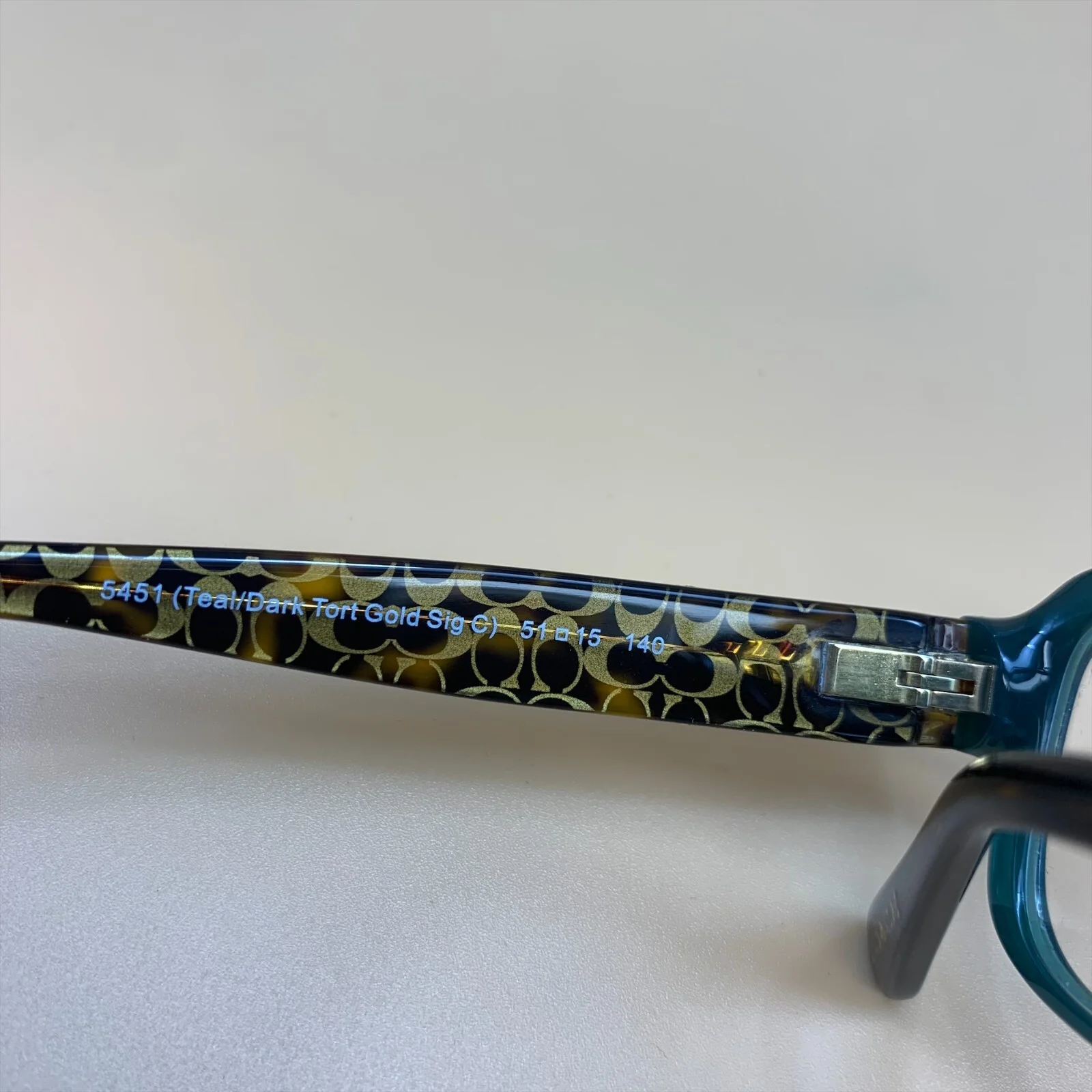 Coach HC 6105 / 5451 Eyeglasses Teal/Dark Tort 51-15-140mm ORIGINAL !NO CASE! 2