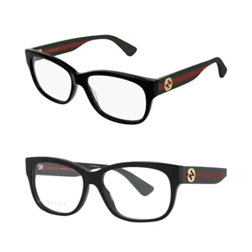 Gucci GG0278O Designer Fashion Eyeglasses Stylish Wide Rectangular Frame Eyewear with Luxury eSHADES Kit - Embrace Sophistication and Elegance 1