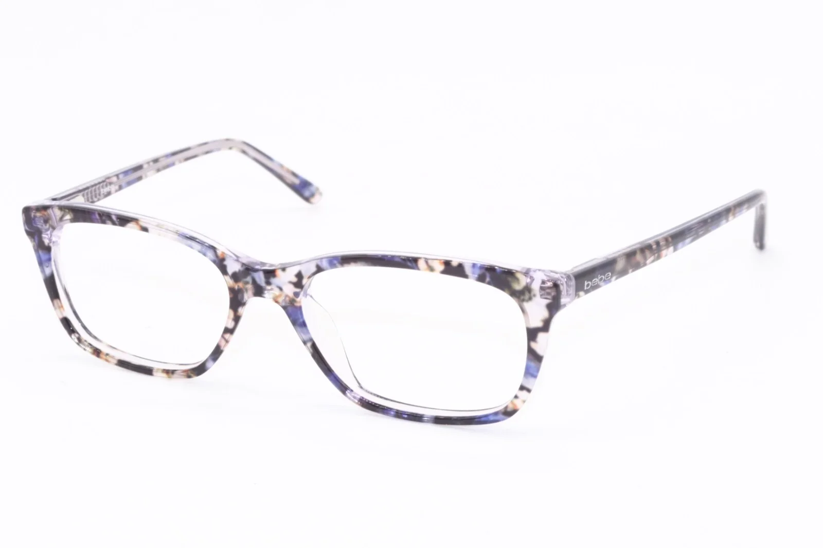 NEW BEBE BB5145 500 PLUM FLORAL AUTHENTIC DESIGNER FRAMES EYEGLASSES 53-17