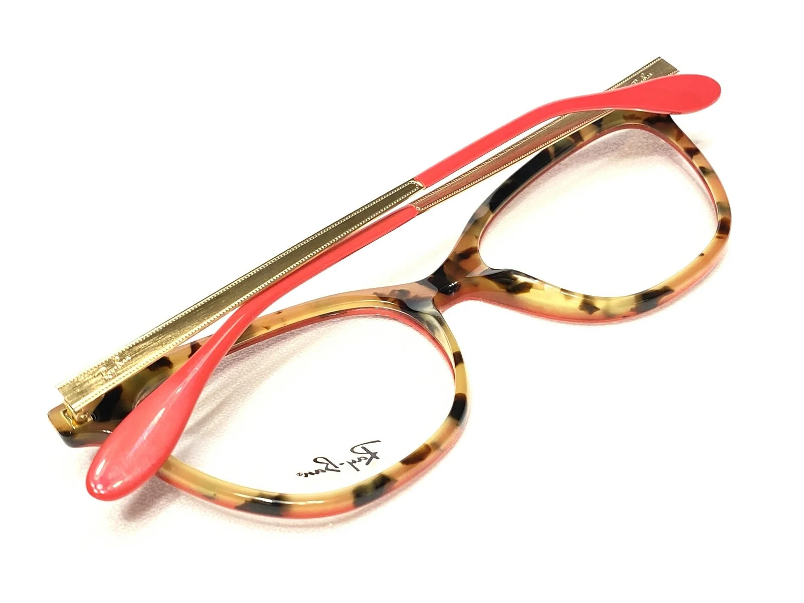 NEW Ray Ban RB5360 5714 Womens Red Tortoise Gold Cat Eyeglasses Frames 54/18~145 2