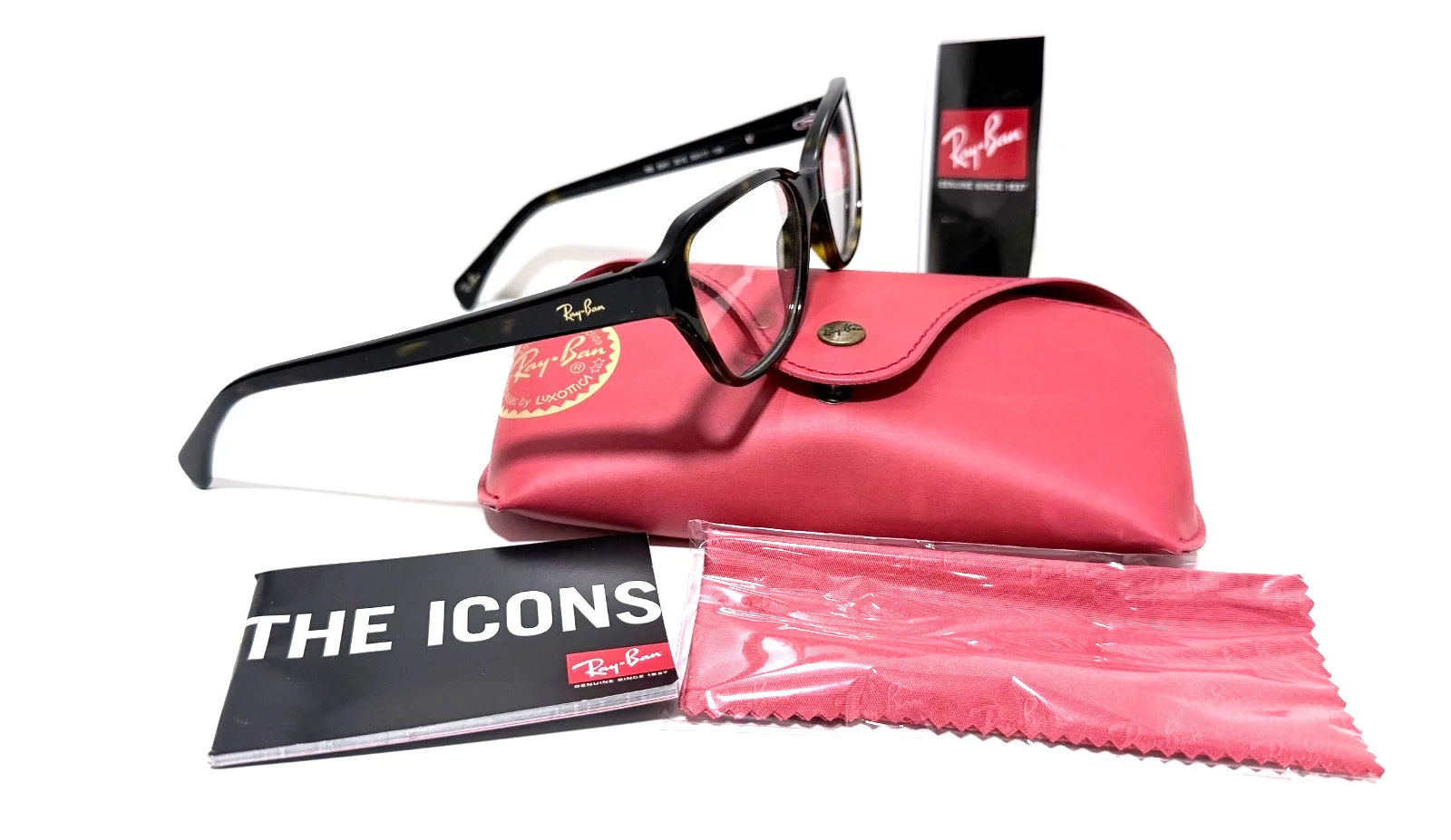 NEW Ray Ban RB5360 5714 Womens Red Tortoise Gold Cat Eyeglasses Frames 54/18~145 4