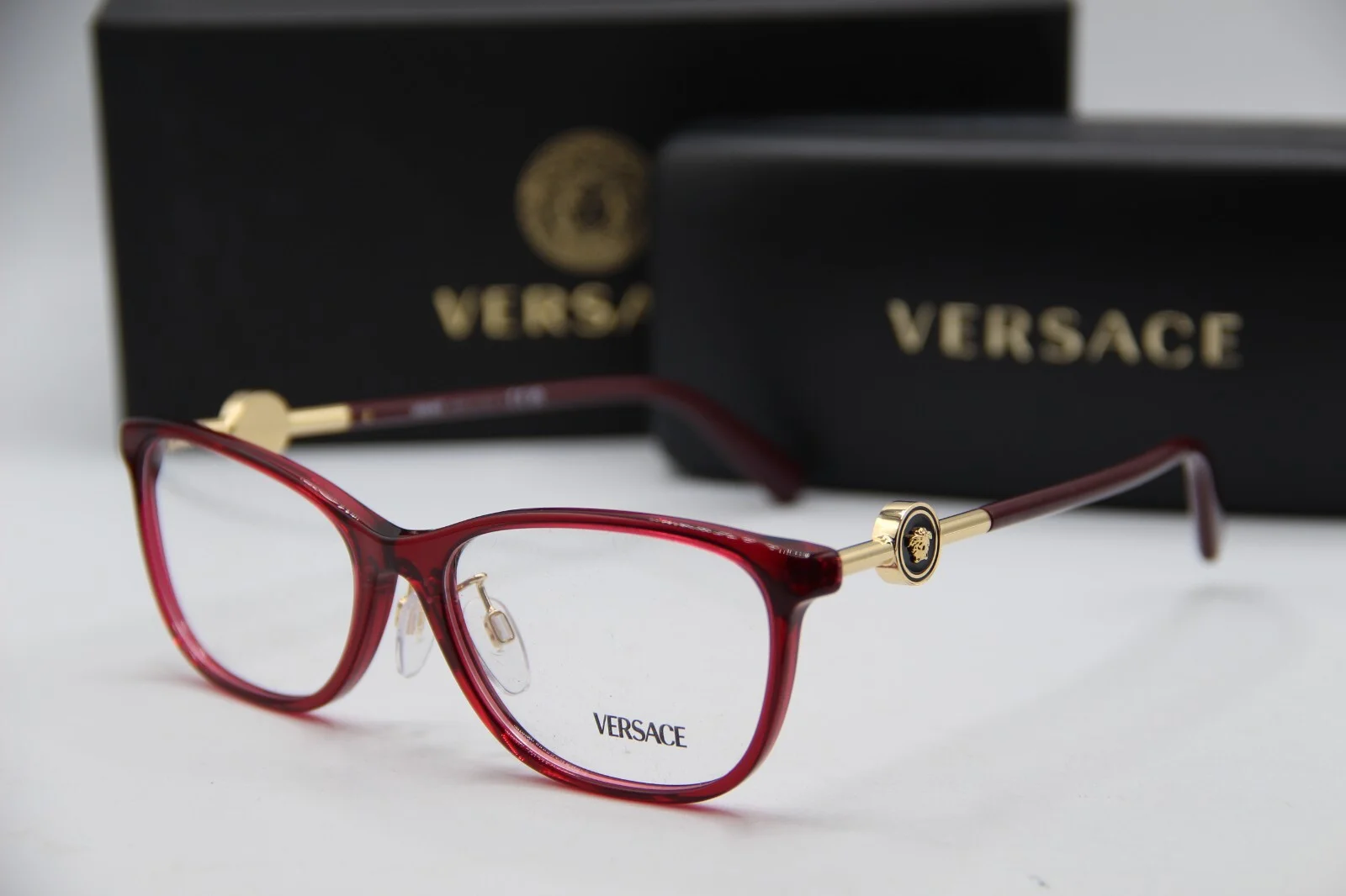 NEW VERSACE MOD. 3297-D 388 VIOLET GOLD CAT EYE AUTHENTIC FRAME EYEGLASSES 55-16