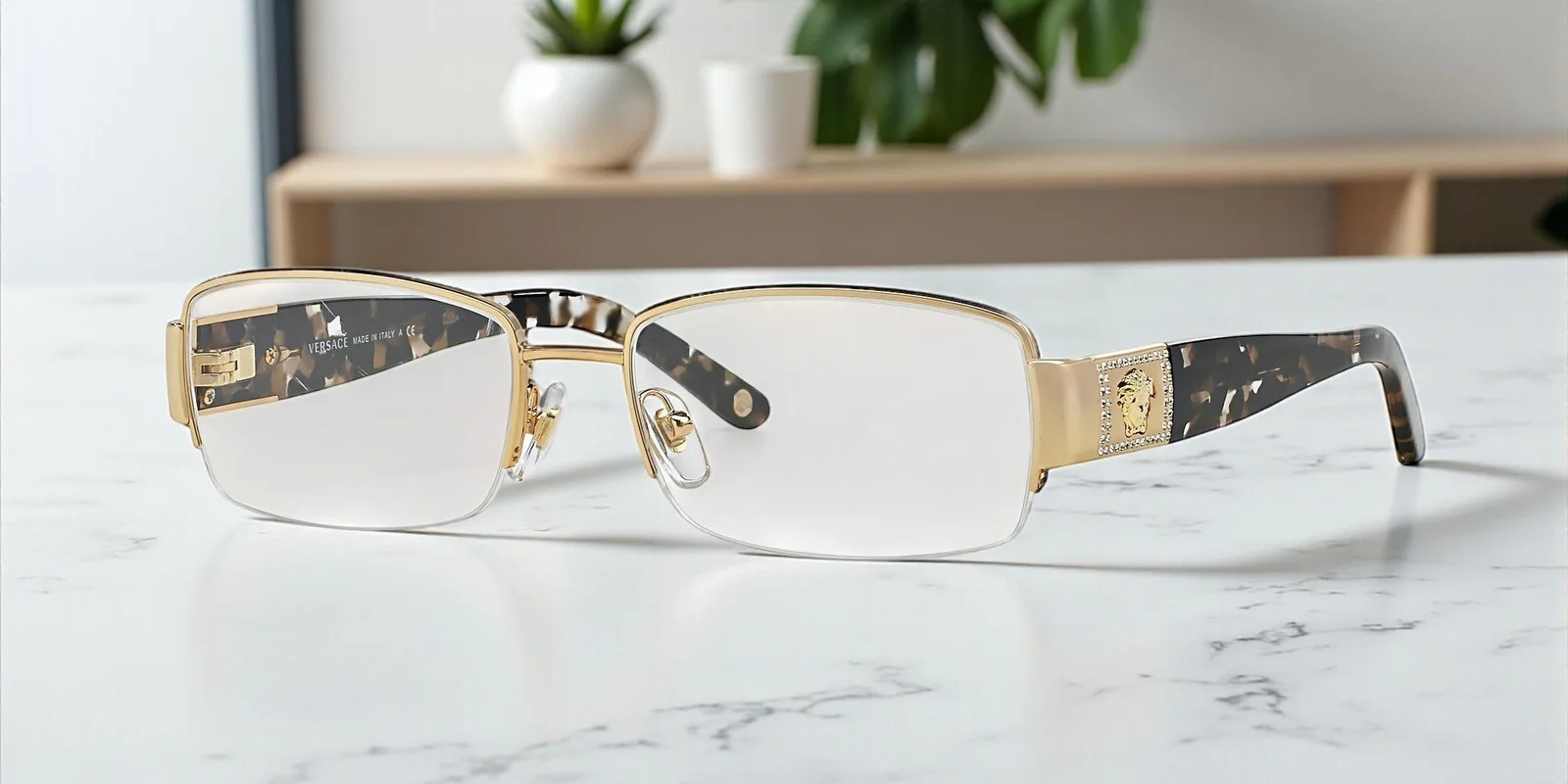 NEW VERSACE MOD. 3297-D 388 VIOLET GOLD CAT EYE AUTHENTIC FRAME EYEGLASSES 55-16 3