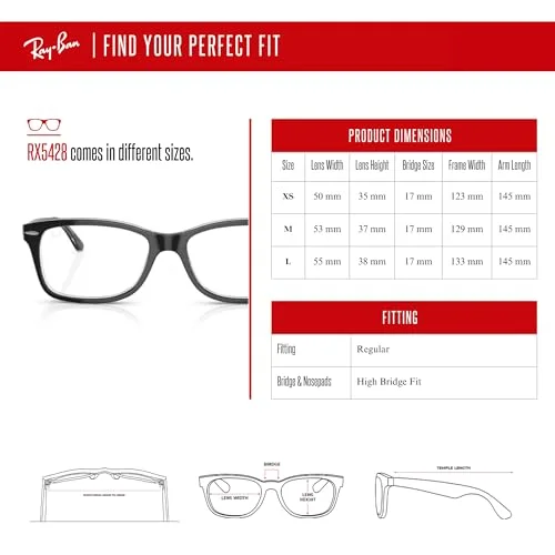 Ray-Ban Black Frames 5088 2034 Square Style Glasses Discontinued Women 4