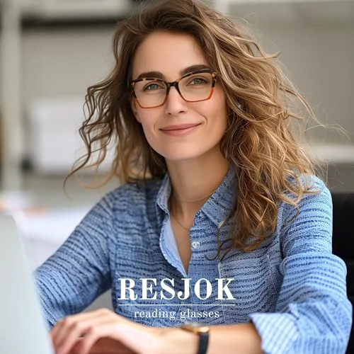 resjok 3Pack Reading Glasses for Women-Blue Light Blocking Readers Fashion Cat Eye Eyeglasses Spring Hinge(Mix1, 1.0x) 2