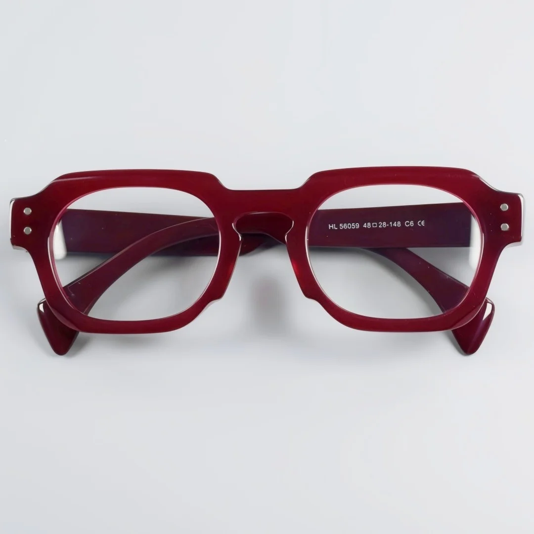 Retro Square Acetate Eyeglasses Frames Fashion Reading Glasses Thick Men Women 4