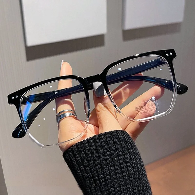 Transparent Computer Glasses Frame Women Men Anti Blue Light square Eyewear Blocking Glasses Optical Spectacle Eyeglass round 4